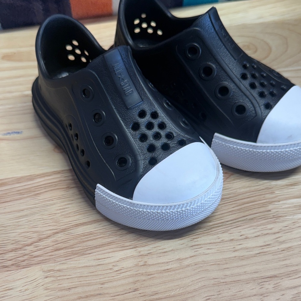 Converse all star Kids Black and White Slip-On Shoes